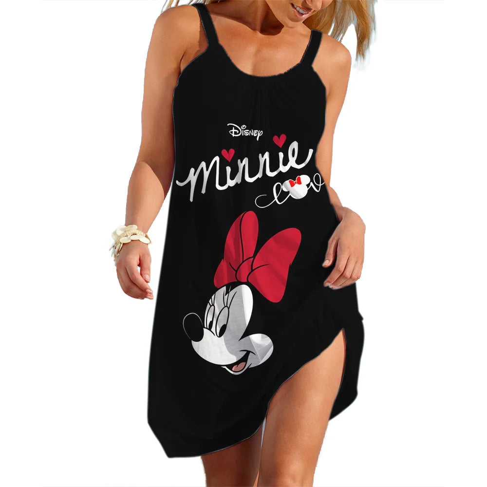 Potdemiel Disney Mickey Minnie Womens Beach Dress