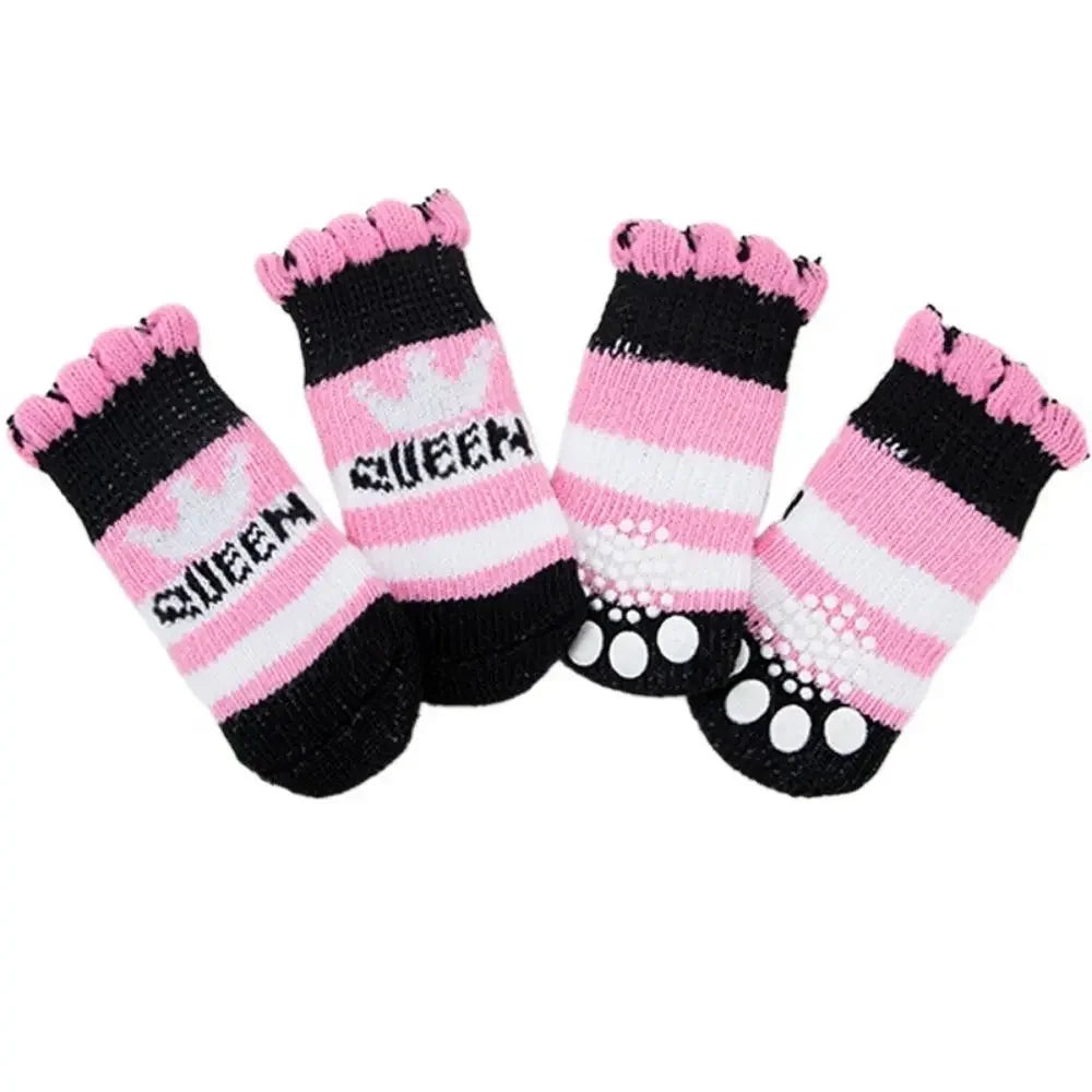 PERNEAKYCN Anti Slip Pet Socks Cats Dogs Wool Winter Warm
