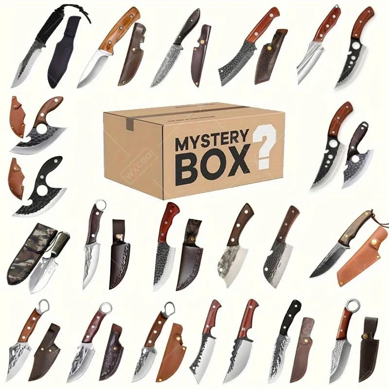 Mystery Surprise Gift Box Multi-function Professional Stainless Steel Chef Knife Utility Knife Boning Knife Outdoor Shovel Fruit