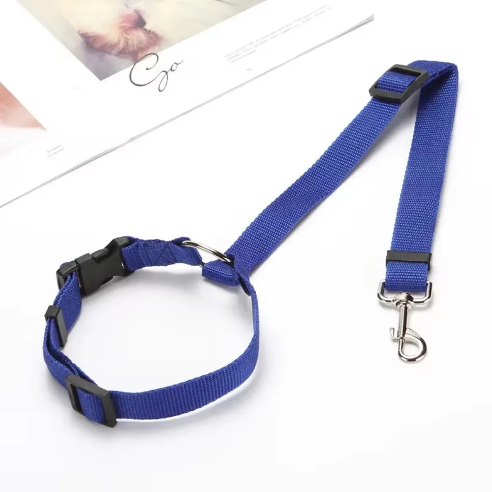 Tongyue Pet Car Seat Belt Nylon Leash Two In One Harness