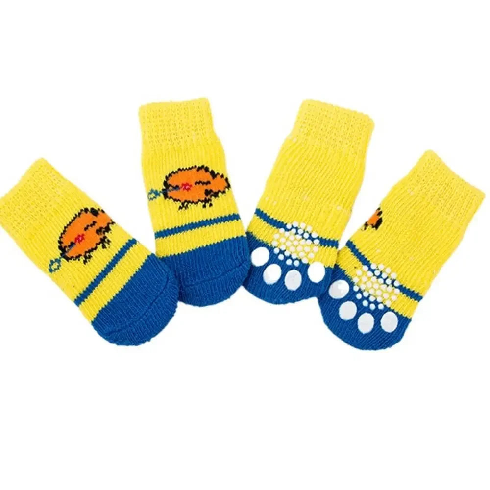 PERNEAKYCN Pet Cat Dog Floor Anti Slip Wool Socks Winter