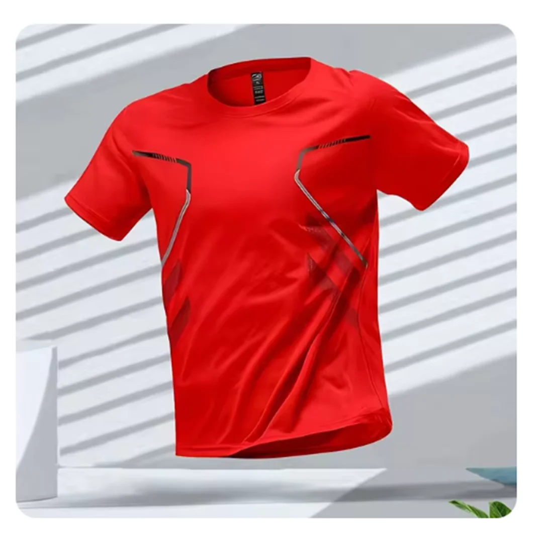 Men's T-shirts Sport Running T-shirt Men Quick-drying Breathable Short Sleeve Round Neck Active Tee Outdoor Workout Men Clothing