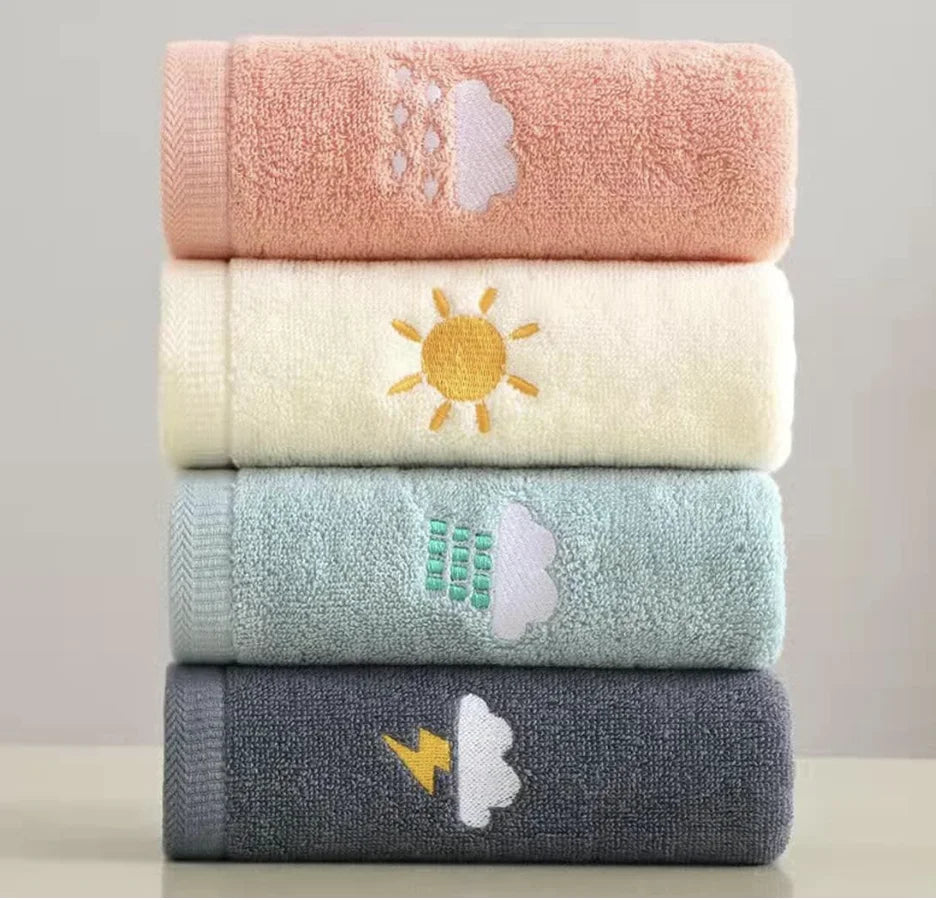 Hign-concerned Bathroom Hand Towels Set Of 4 Cotton