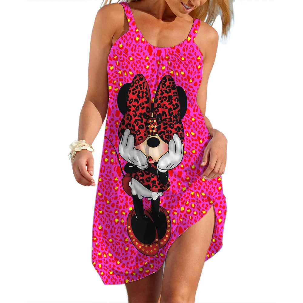 Potdemiel Disney Mickey Minnie Womens Beach Dress