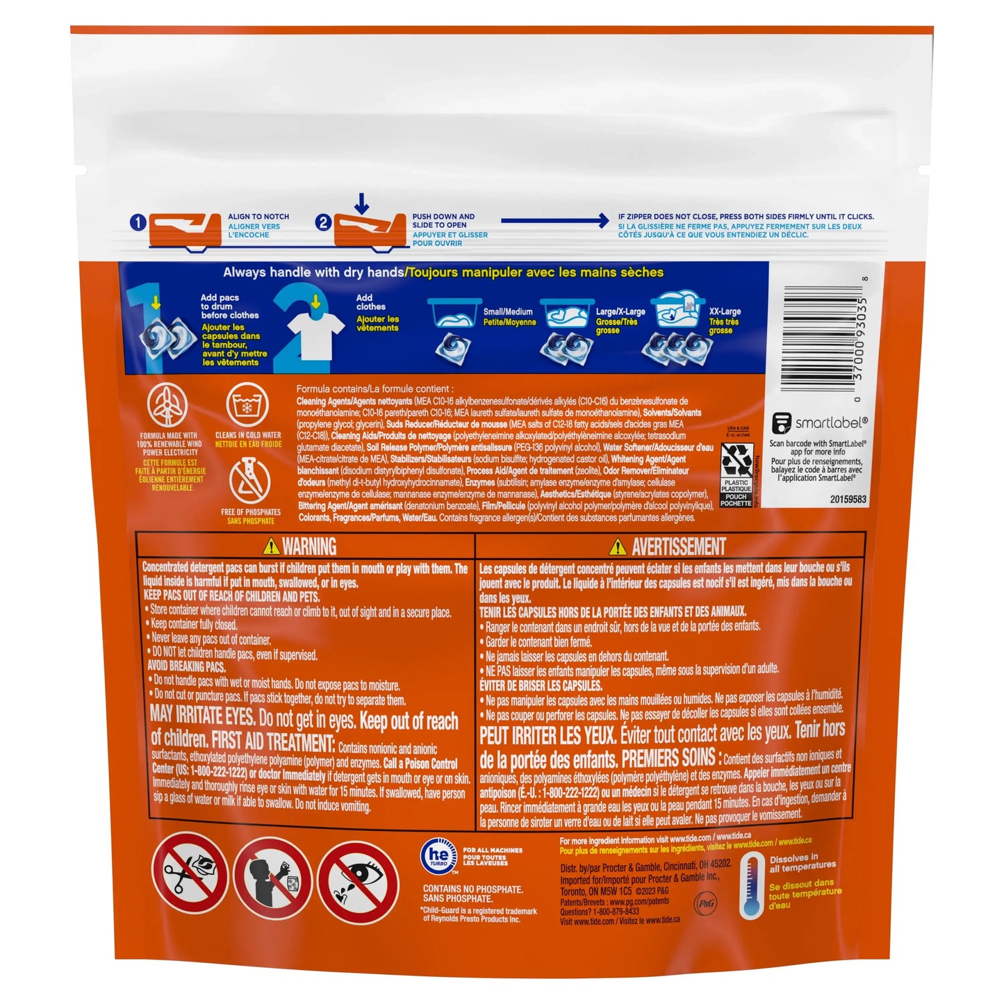 Hign-concerned Chemical Liquid Laundry Pacs Original Scent