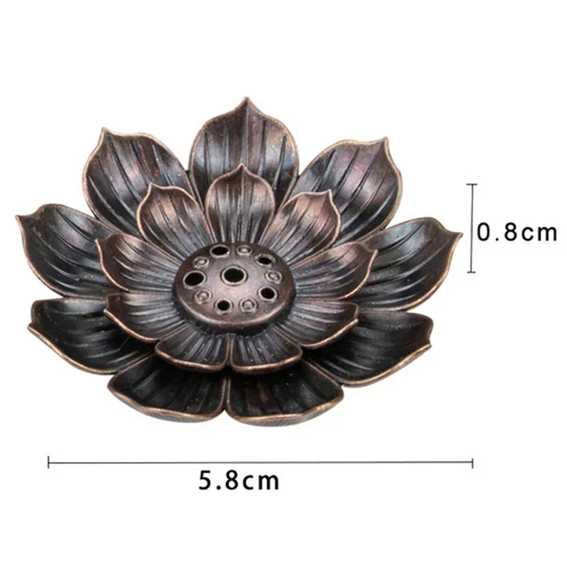 Choice Aluminium Alloy Incense Burner Plate Lotus Censer