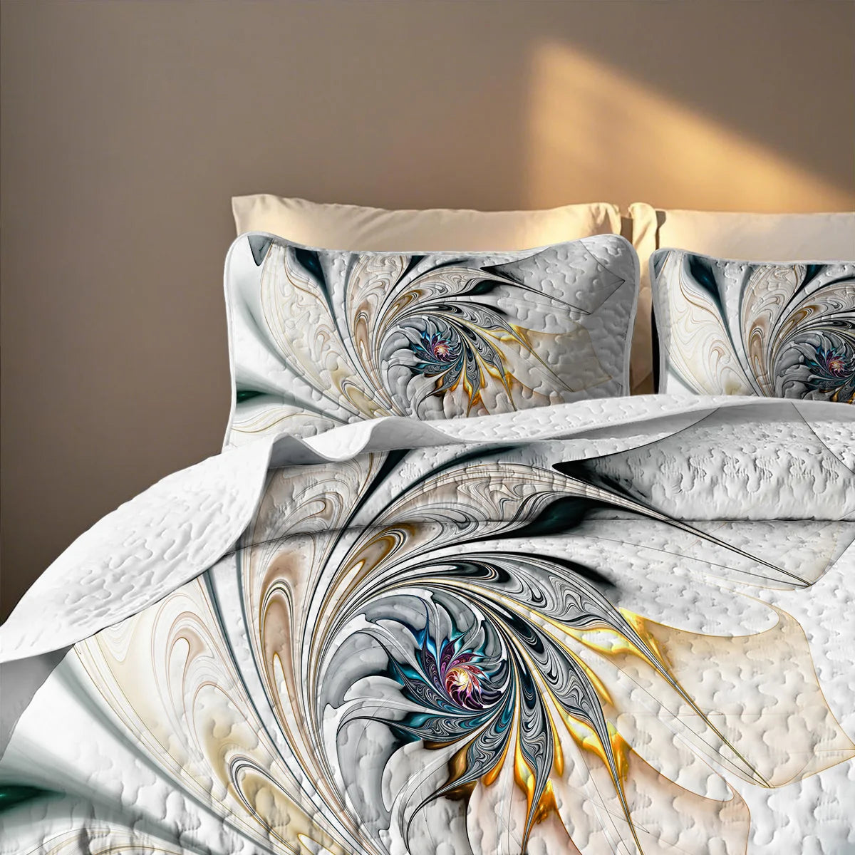 Craft Of Weaving Floral Quilt Set Bedding Durable Breathable