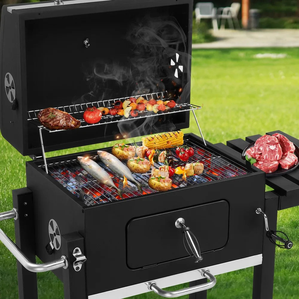 Outdoor Charcoal Grill Smoker Charcoal Barbecue Grill with Large Cooking Surface