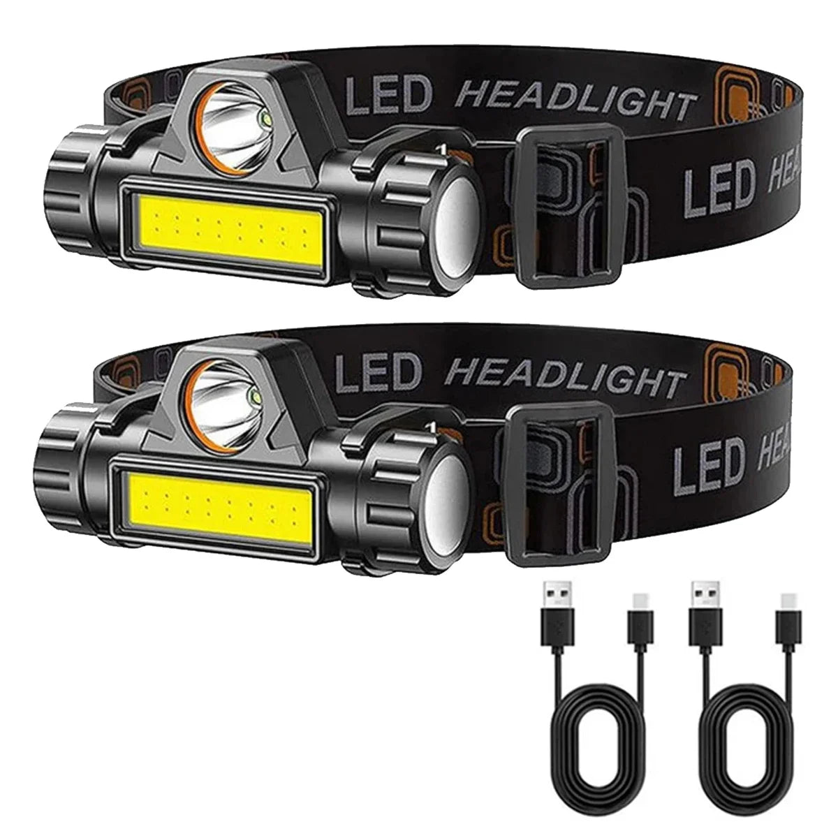 ZHIYU Rechargeable COB LED Headlamp With Magnetic Head Torch Powerful Waterproof Outdoor Fishing