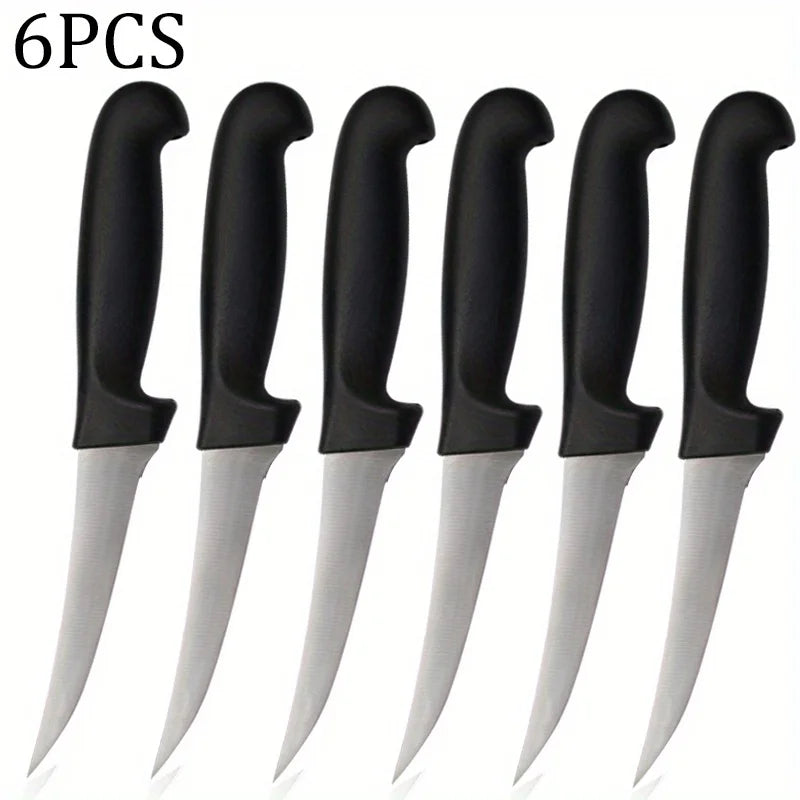 6PCS Stainless Steel Handmade Forged Multipurpose Knife Professional Kitchen Cleaver Meat Boning Slicing Cooking Fruit Knife