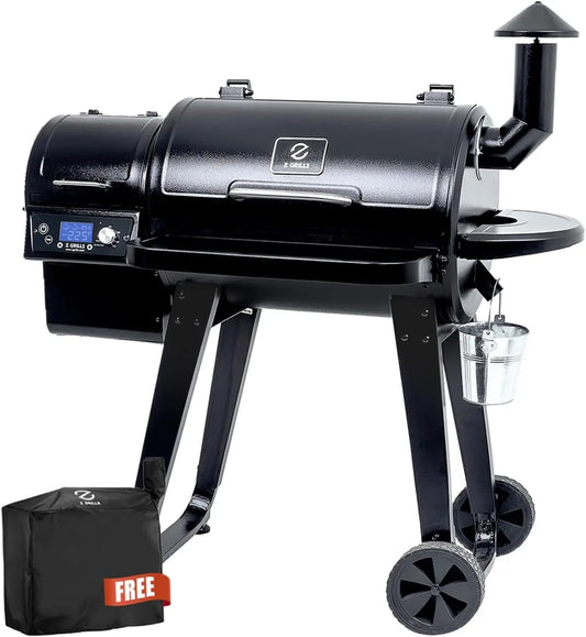 Wood Pellet Grill & Smoker with PID V2.1 Controller, 450 Sq in Cook Area, 8 in 1 BBQ Grill Outdoor Auto Temperature Control