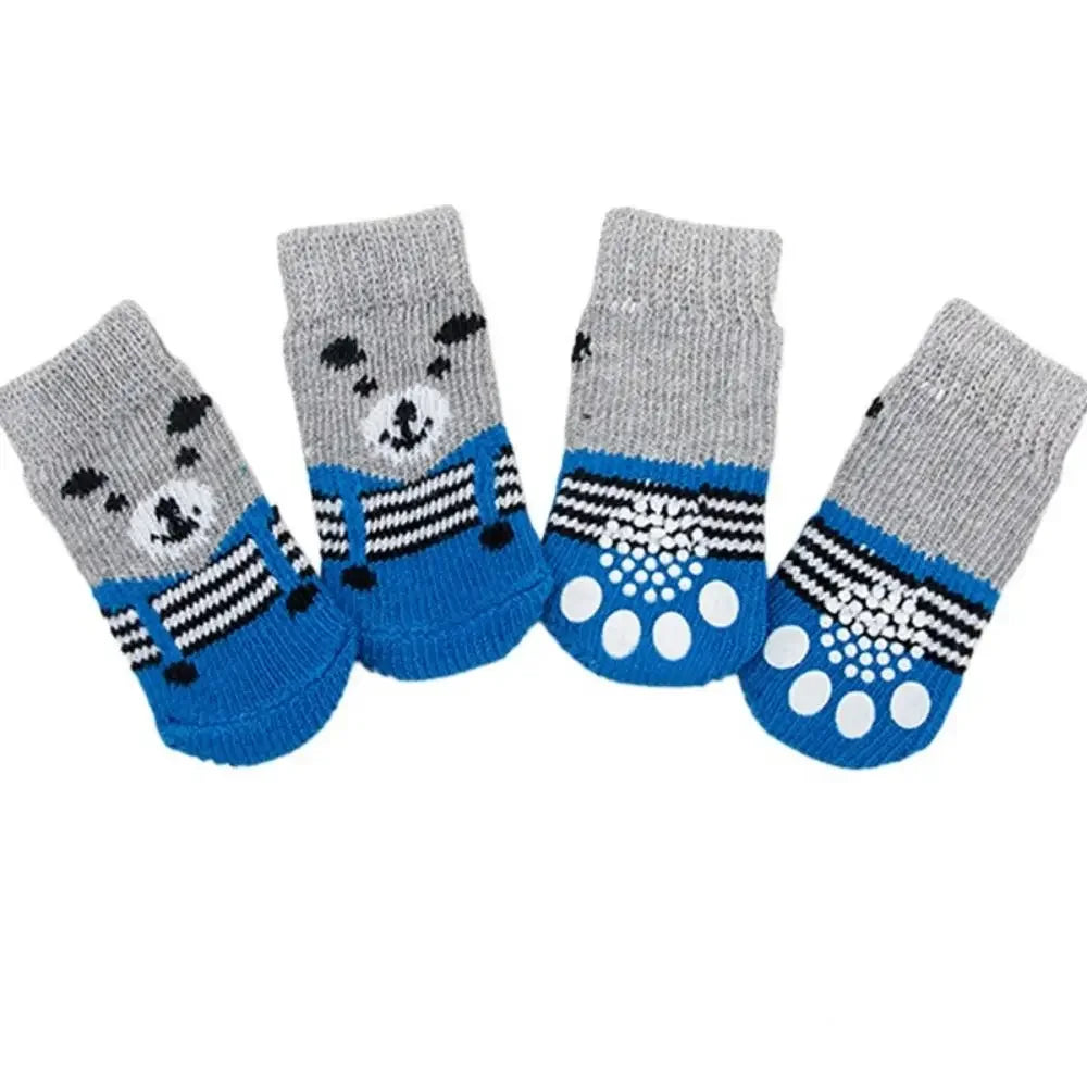 PERNEAKYCN Anti Slip Pet Socks Cats Dogs Wool Winter Warm