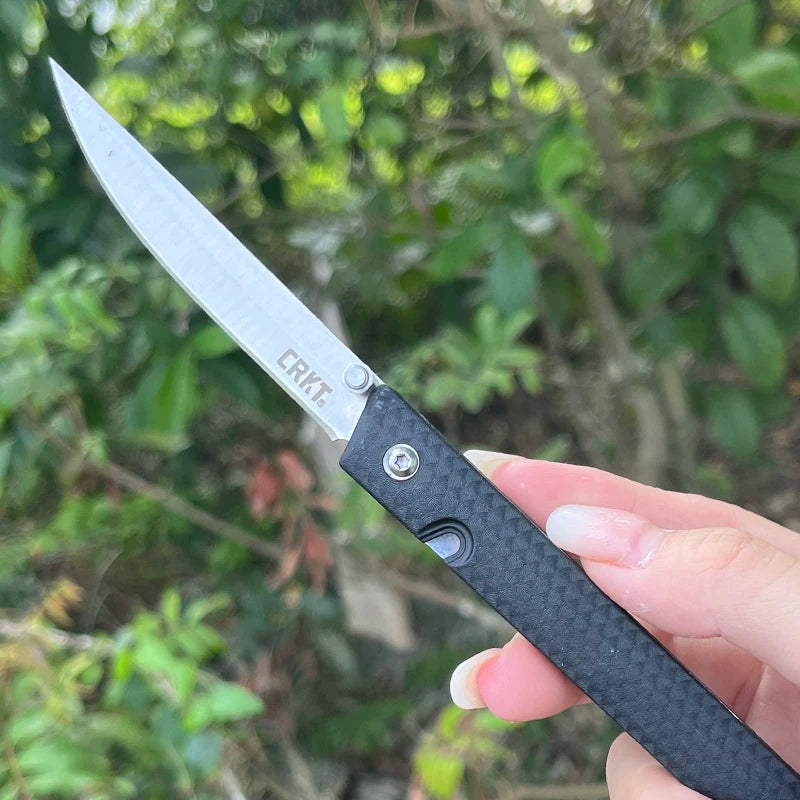 7096Premium Portable Outdoor Folding Knife - High hardness sharp stainless steel EDC Survival Knife for camping