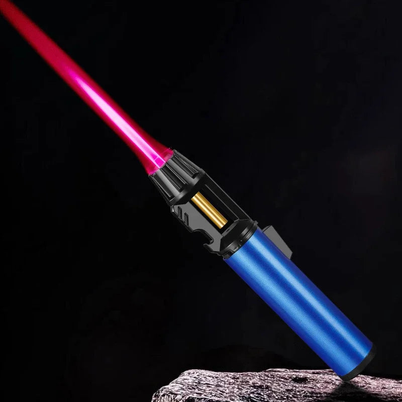 Large Capacity Outdoor Multifunctional Lighter, Bottle Opener Metal Windproof Turbine Camping Kitchen Gas Welding Gun Lighter