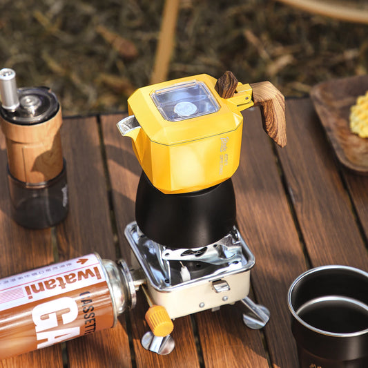 Bin Coo Stovetop Espresso Maker Aluminum Moka Pot Portable