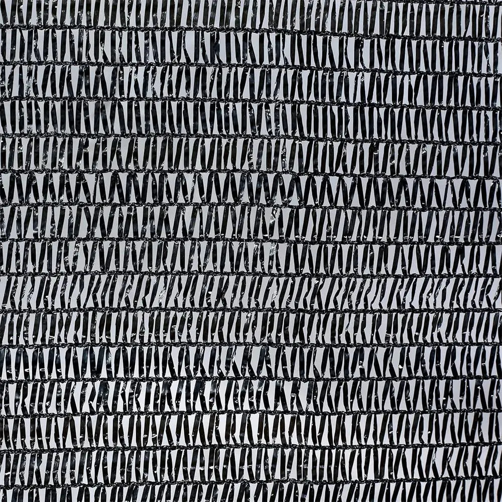 6.5 ft. x 20 ft. 50% Sunblock Shade Cloth Cover with Clips for Plants in Black