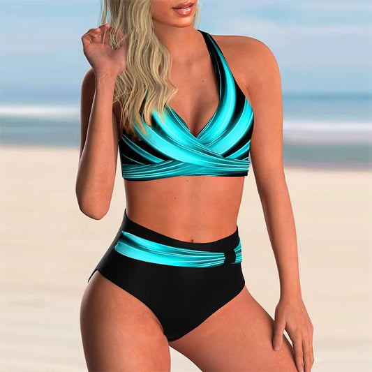 Push Up Bikinis Halter Swimsuit Women High Waist Swimwear Female Bathing Swimming Swim Suit Bathers Beachwear Ladies