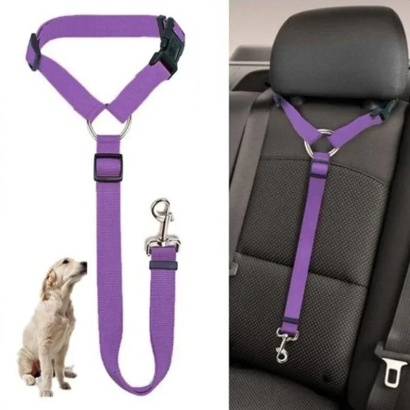 Tongyue Pet Car Seat Belt Nylon Leash Two In One Harness