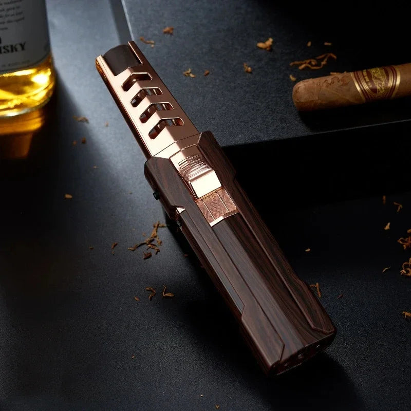 JOBON Kitchen BBQ Cigar Big Jet Flame Fire Torch Outdoor Powerful Flame Camping Gun Lighter Mans Tools Without Butane Gas