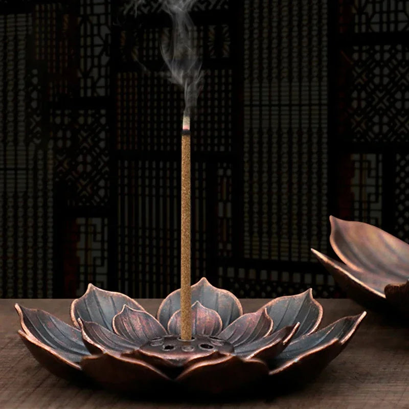 Choice Aluminium Alloy Incense Burner Plate Lotus Censer