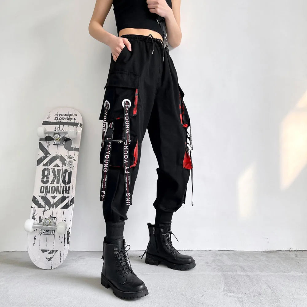 VikTacticalCN Women Cargo Pants High Waist Harem Jogger