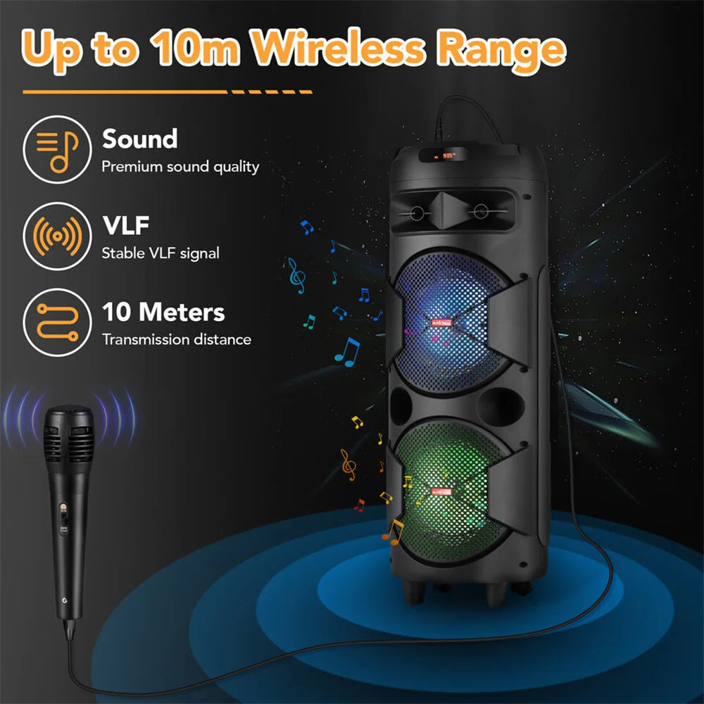 Curuk 4000W Bluetooth Speaker Dual Woofer System Pro