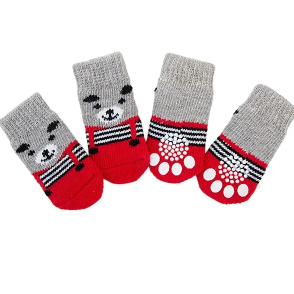 PERNEAKYCN Anti Slip Pet Socks Cats Dogs Wool Winter Warm