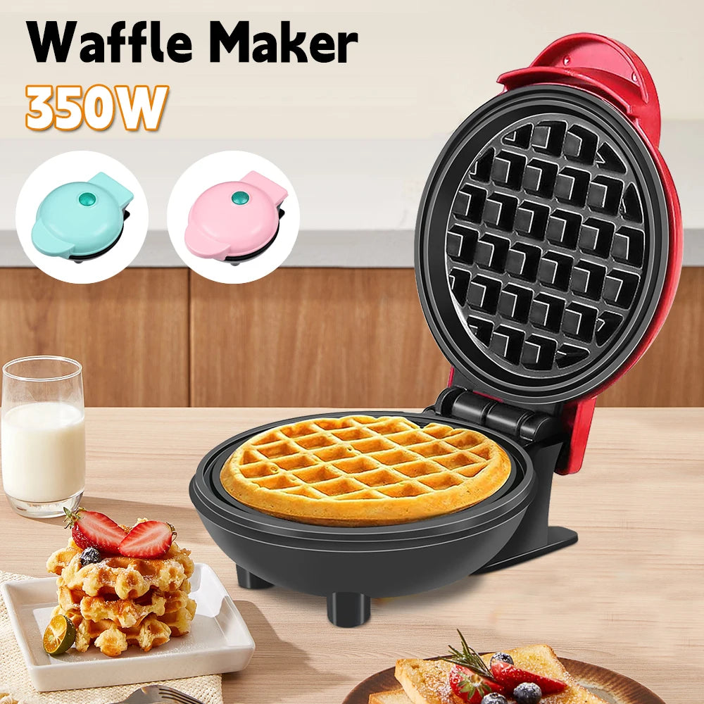 DUTRIEUX 350W Mini Waffle Maker Nonstick Breakfast Pan