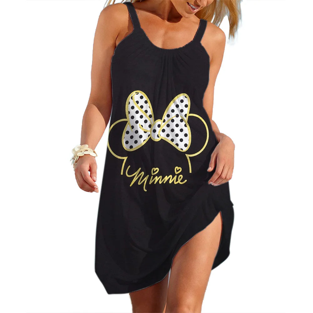 Potdemiel Disney Mickey Minnie Womens Beach Dress