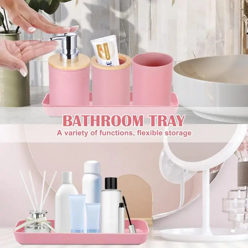 Hign-concerned Bathroom Accessories Trash Can Soap Dispenser