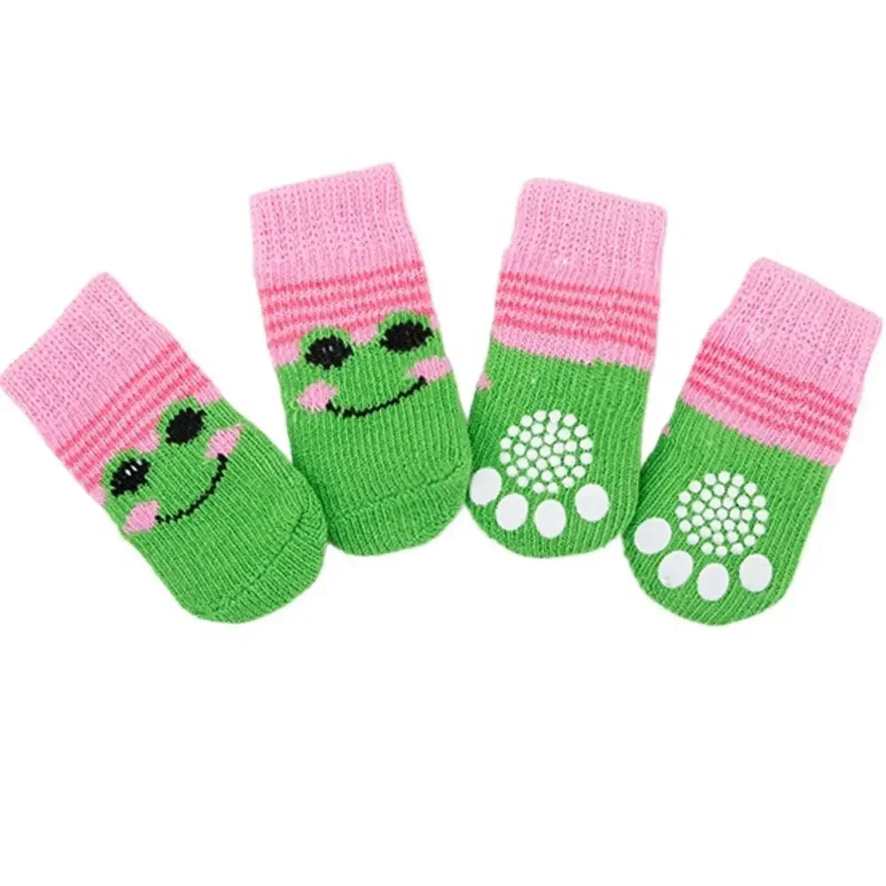 PERNEAKYCN Anti Slip Pet Socks Cats Dogs Wool Winter Warm