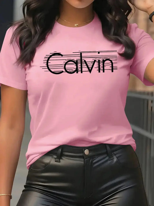 Minisocn Womens T Shirt Short Sleeve Cotton Tee Leisure