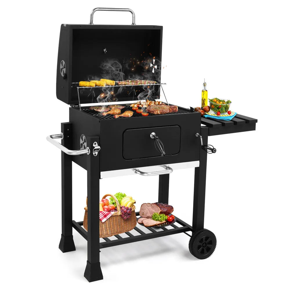Outdoor Charcoal Grill Smoker Charcoal Barbecue Grill with Large Cooking Surface