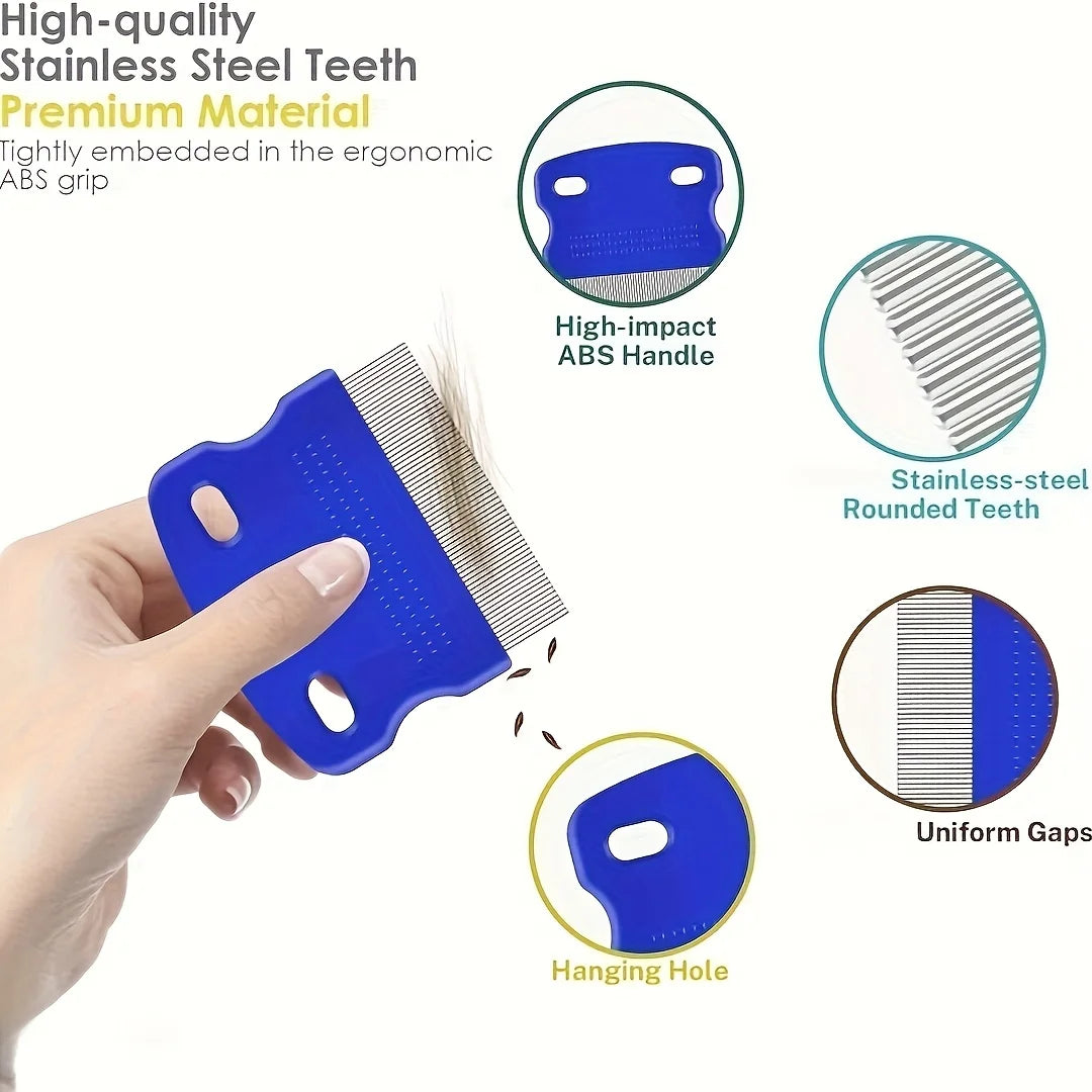 Hign-concerned Stainless Steel Flea and Lice Comb for Pets