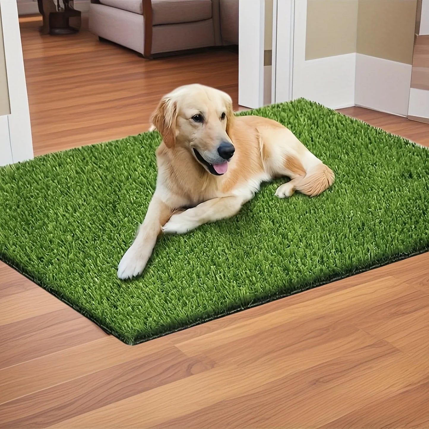 Dog Grass Mat Pee Pad Ultimate Washable Dog Grass Mat Reusable Odor-Control for Pet Training Easy-Clean Pee Pad Non-Slip Backing