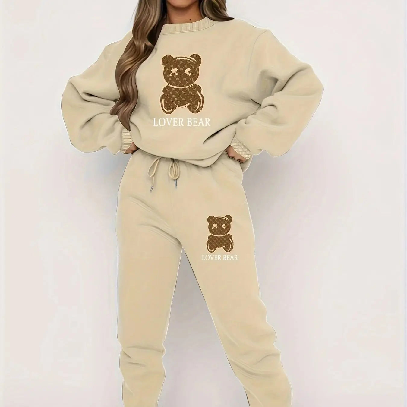 Guilan Loose Fit Hoodie Sweater Set Women Unisex Streetwear