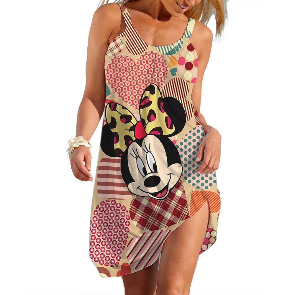 Potdemiel Disney Mickey Minnie Womens Beach Dress