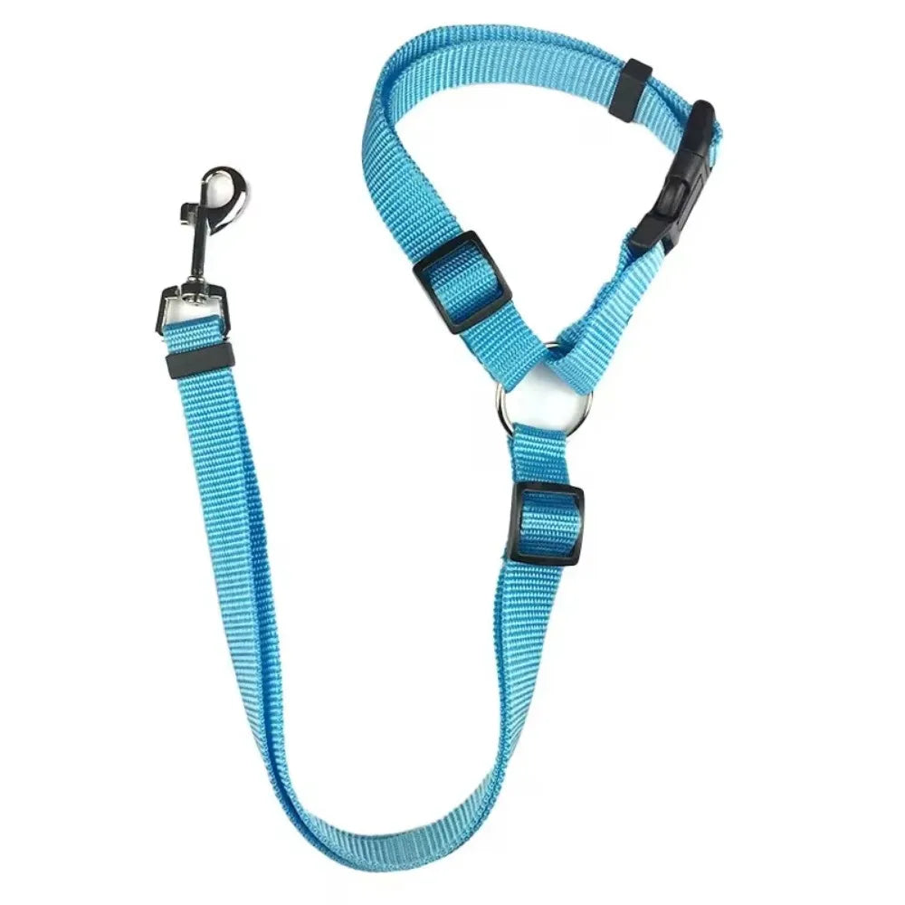 Tongyue Pet Car Seat Belt Nylon Leash Two In One Harness