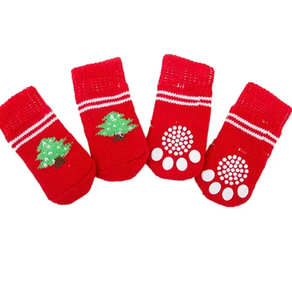 PERNEAKYCN Anti Slip Pet Socks Cats Dogs Wool Winter Warm